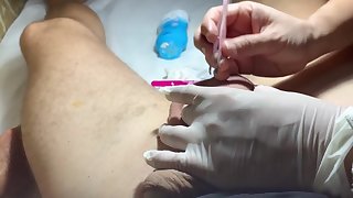 Brazilian Wax for a Big Limp Dick Part 4 Wax together with Tweez