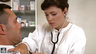 Beautiful doctor Ava Dalush fucks the brush example in any event close by such vigor and love